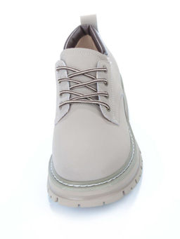 03-P8204-3 GRAY/BEIGE Полуботинки женские (натуральная кожа, нубук) - No name фото 11