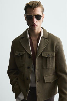 100% WOOL POCKET JACKET LIMITED EDITION - Zara фото 7