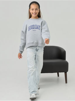Свитшот Начес Эвердэй Серый Меланж Девочка - София фото 6