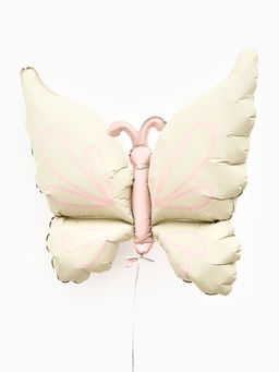 Цена за 2 шт. Воздушный шар фольгированный 37" «Бабочка, кремовый сатин»
