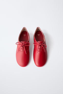 BLUCHER CORDONES PIEL / Rojo - Zara фото 3