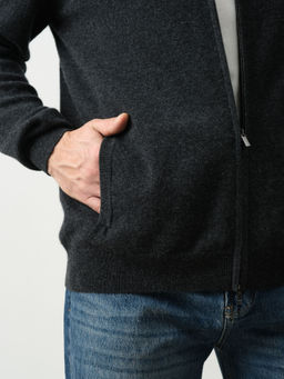 Кардиган из кашемира мужской KM020994-E графит