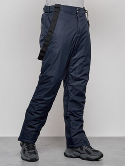 Полукомбинезон утепленный мужской зимний горнолыжный темно-синего цвета 7507TS - Colannia фото 7