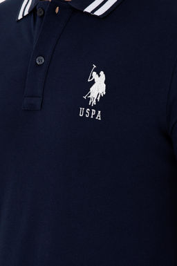 Футболка U.S. Polo Assn G081GL011 мужская темно-синяя хлопок с эластаном  фото 14