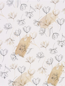 Цена за 10 шт. Бумага упаковочная, глянцевая « Цветочный нюд», 40×60 см