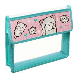 Папка для тетрадей, А5, пластиковая, 23×19×5 см «Котики»