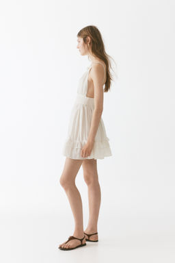 Vestido acampanado en mezcla de lino - H&m фото 6