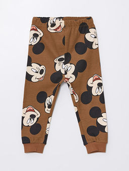 Beli Lastikli Mickey Mouse Bask?l? Erkek Bebek Pijama Alt
