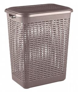 КОРЗИНА ДЛЯ БЕЛЬЯ 30Л, 370Х260Х465 ММ (коричневый) - Econova фото 2