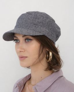 Головной убор из льна ГУ21 елочка