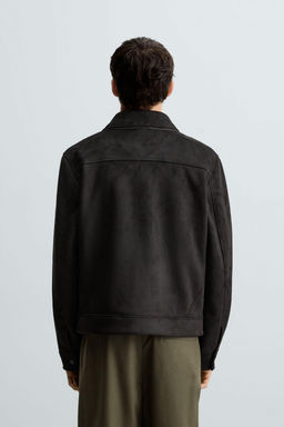 FAUX SUEDE REGULAR FIT JACKET - Zara фото 3