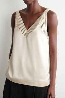 TOP LENCERO SATINADO CON PUNTO ABIERTO - H&m фото 6