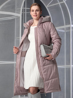 25406 Пальто серо-лиловый