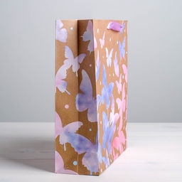 Пакет крафтовый вертикальный Акварельный, ML 23 27 11,5 см - Дарите счастье фото 2