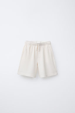 SLIM FIT TEXTURED BERMUDA SHORTS