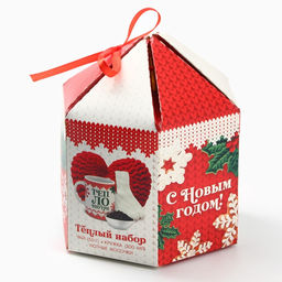 Подарочный набор новогодний Теплых праздников: чай, кружка, носки