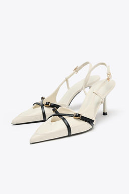 STRAPPY HEELED BUCKLED SHOES - Zara фото 4