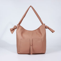 Сумка - мешок женская на молнии, 33×33 см, розовая