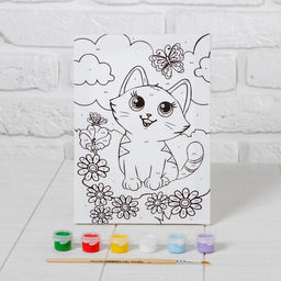 Картина по номерам Котёнок с бабочкой 2115 см - Школа талантов фото 4