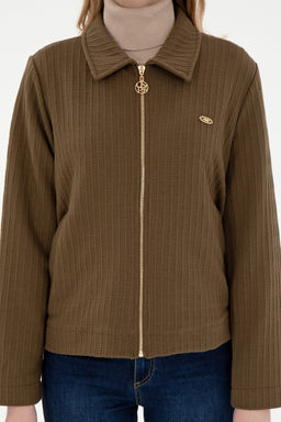 Женский свитшот цвета хаки Неожиданная скидка в корзине - U.s. polo assn фото 13