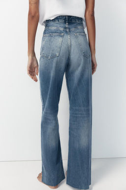 TRF WIDE-LEG HIGH-WAIST JEANS - Zara фото 6