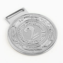 Медаль призовая «2 место» серебро 197, d=5 см, без ленты