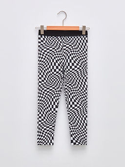 Beli Lastikli Bask?l? K?z ?ocuk Bilek Boy Tayt