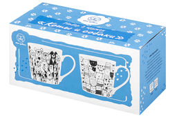 Набор 2 кружек 400 мл 12,5*9,5*9 см "Коты и собаки" фарфор NEW BONE CHINA