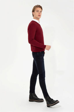 U. S. Polo Assn Мужской бордовый красный базовый трикотажный свитер с v-образным вырезом Неожиданная скидка в корзине - U.s. polo assn фото 3