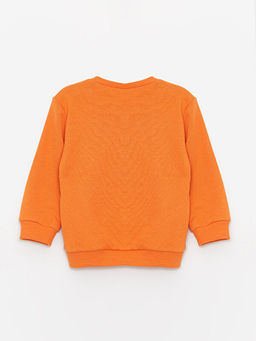 Bisiklet Yaka Uzun Kollu Bask?l? Erkek Bebek Sweatshirt - Waikiki фото 2