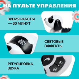 Робот собака Такса ZHORYA, на пульте управления, интерактивный: звук, свет, на аккумуляторе, на русском языке - Simaland фото 4