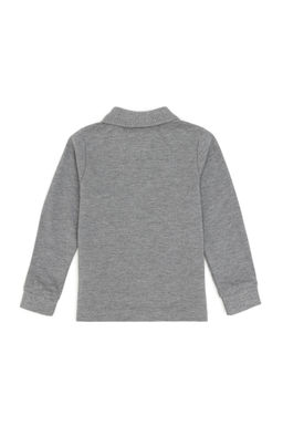 Серый меланжевый базовый свитшот для маленьких мальчиков Неожиданная скидка в корзине - U.s. polo assn фото 2