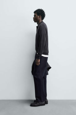 WOOL/SILK KNIT POLO SHIRT - Zara фото 4