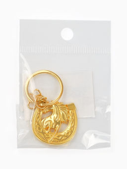 Брелок новогодний «Подкова», золотой