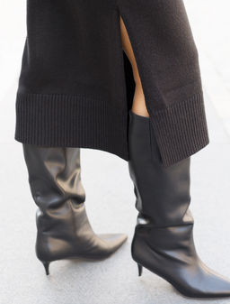 Платье Vilatte из пряжи с кашемиром чёрный  фото 5