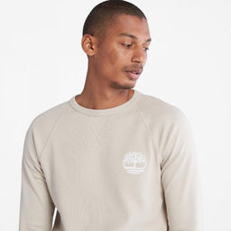 Мужская футболка с длинным рукавом Timberland Longsleeve Crew Knit бежевая  фото 3
