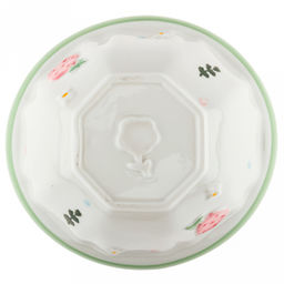 "Зефир" Салатник фарфоровый 780мл, д17,5х8см, фигурный, цветной декор, отводка (Китай)