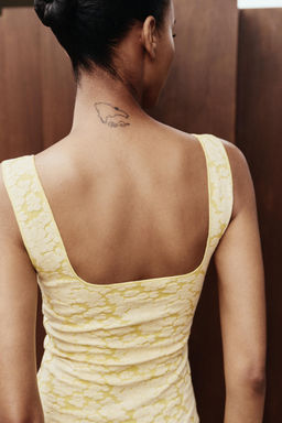 STRETCH SQUARE NECK DRESS - Zara фото 4