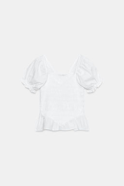 TOP COMBINADO FRUNCES / Blanco