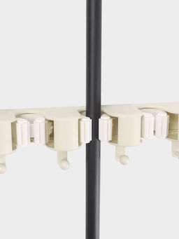 Держатель для швабр настенный самоклеящийся, 4 отделения, 3366 см