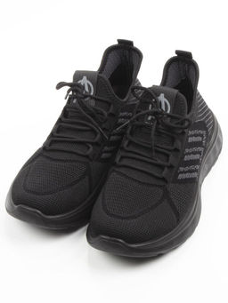 03-TEX-D01-07 BLACK Кроссовки летние мужские (текстиль)