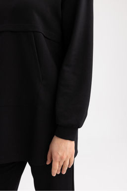 Толстовка-туника с капюшоном Relax Fit - Defacto фото 8