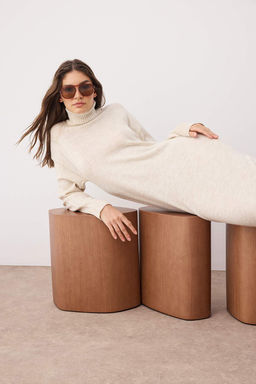 TRENDYOLMILLA Tas Maxi Triko Genis Kal?p Yumusak Dokulu Elbise TWOAW24EL00056  фото 2