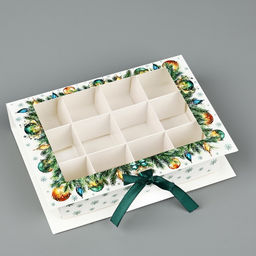 Цена за 5 шт. Коробка под 12 конфет с ячейками С Новым годом! 18.5 х 13.5 х 3.5 см - Дарите счастье фото 2