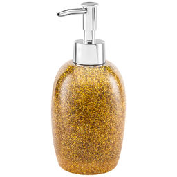 Диспенсер 270 мл 7,8*7,8*18 см, золотой глиттер