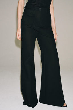 PANTAL?N FLARE ZW COLLECTION / Negro - Zara фото 2