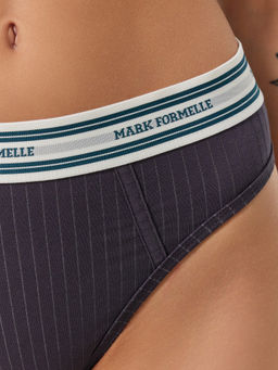 Трусы женские бразилиана мультипак (3 шт.) в сером цвете антрацит 412533-3 - Mark formelle фото 6