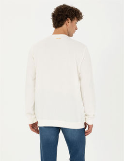 Ekru Regular Fit Sweatshirt - Pierre cardin фото 5