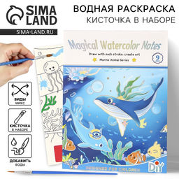 Водная раскраска, кисточка, виды МИКС