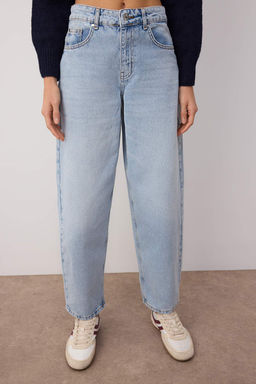 Ac?k Mavi Normal Bel Loose Baggy Jeans TWOAW26JE00053 - Trendyolmilla фото 3
